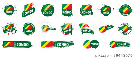 Congo flag, vector illustration on a white background 59445679
