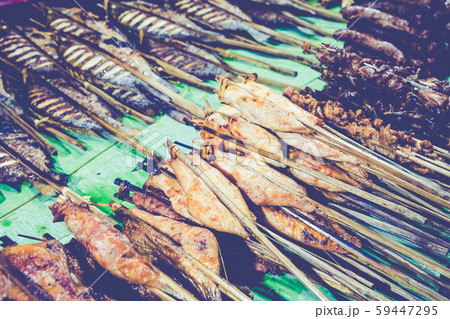Food bazaar. Traditional buffet at local street Food bazaar. Traditional buffet at local street 59447295