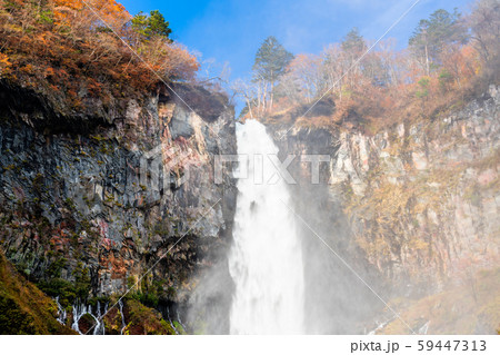 日光 華厳の滝 秋 の写真素材