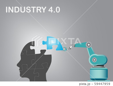 Industry 4.0 abstraction vector Industry 4.0 abstraction vector 59447959