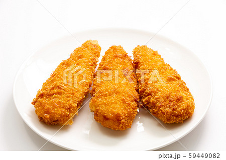 鶏ささみフライ。(白皿･白バック) 59449082