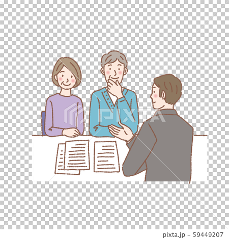 Middle aged couple consulting illustration 59449207