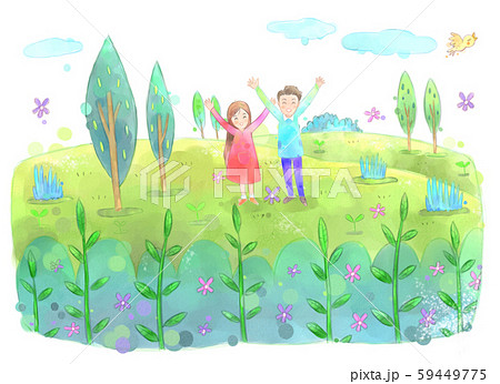 春 花 水彩画 59449775