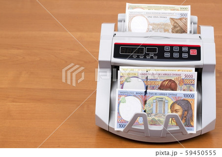 Old Central African money in the counting machine Old Central African money in the counting machine 59450555