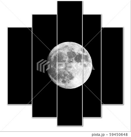 夜空の月のイラスト素材