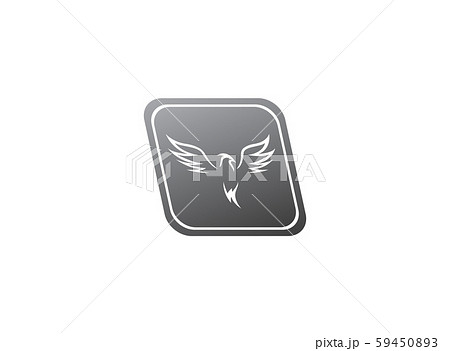 Phoenix flying bird and eagle open wings Logo 59450893