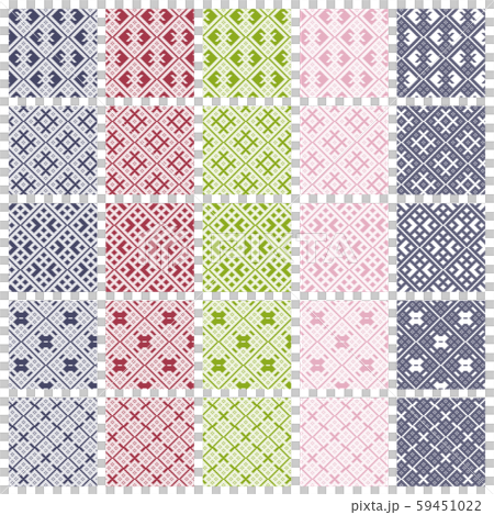 Tsugaru kogin生魚片瓷磚圖案 59451022