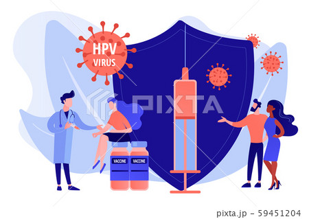 HPV vaccination concept vector illustration 59451204