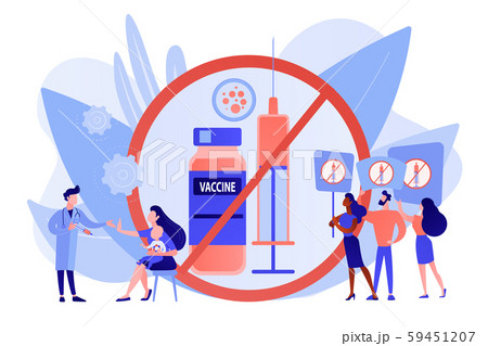 Refusal of vaccination concept vector illustration. 59451207