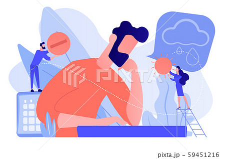 Seasonal affective disorder concept vector illustration. 59451216
