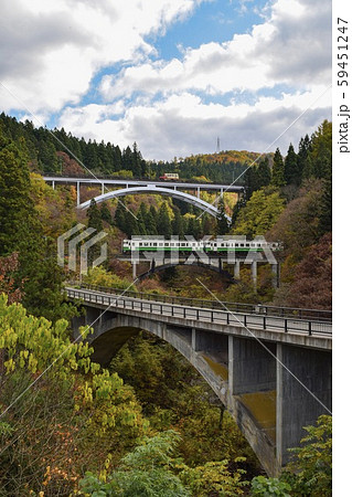 只見線 みやしたアーチ橋3兄弟 59451247