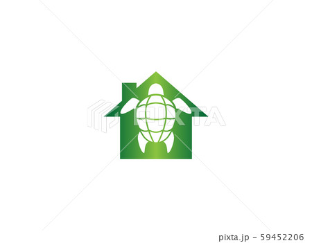Turtle with green shell swimming for logo design 59452206
