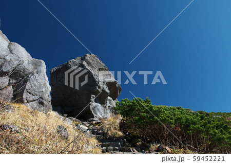 霊峰白山の黒ボコ岩 霊峰白山の黒ボコ岩 59452221