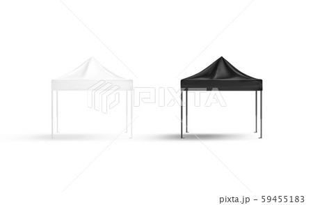 Blank black and white pop-up canopy tent mock up, isolated 59455183
