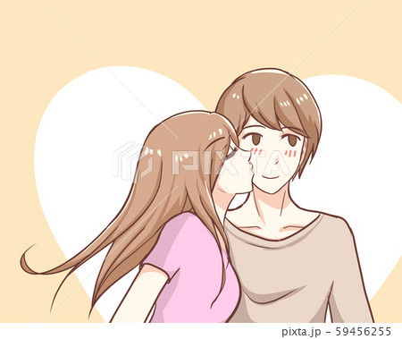 Cute Anime Girl And Boy Kiss Wallpapers  Wallpaper Cave