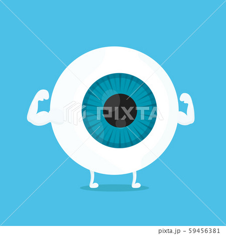 Strong healthy white eye, eyeball  59456381