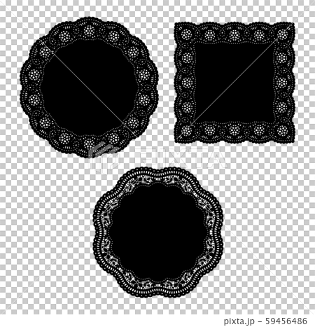 レースペーパー 素材 モノクロのイラスト素材 レースペーパー 素材 モノクロのイラスト素材