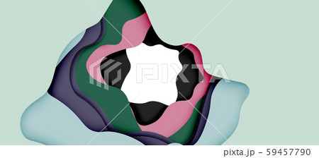 Abstract cut out abstract waves for web design. Color geometric pattern. Vector abstract geometric 59457790