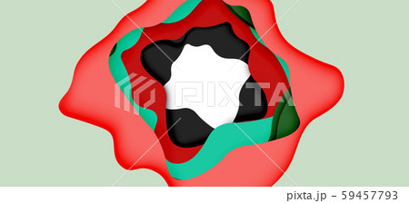 Vector decorative background. Abstract web template with cut out 3d paper abstract waves on light Vector decorative background. Abstract web template with cut out 3d paper abstract waves on light 59457793