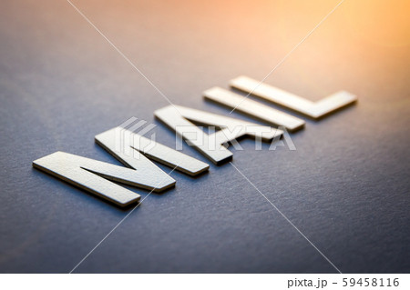Word mail written with white solid letters Word mail written with white solid letters 59458116