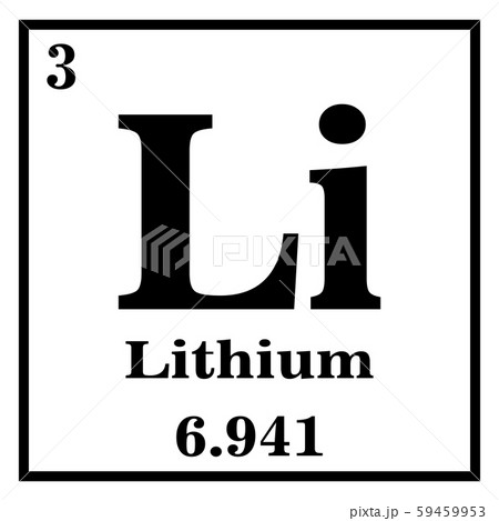 Lithium Periodic Table of the Elements Vector 59459953