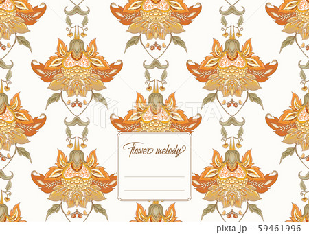 Stylized ornamental flowers in retro, vintage Jacobin Stylized ornamental flowers in retro, vintage Jacobin 59461996