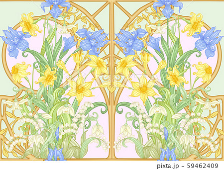 Spring flowers seamless pattern, background. 59462409