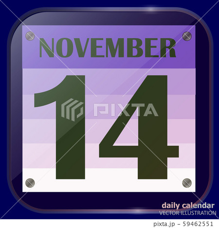 November 14 icon. For planning important day. 59462551