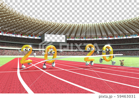 2020 New Year's card material Olympic year 59463031