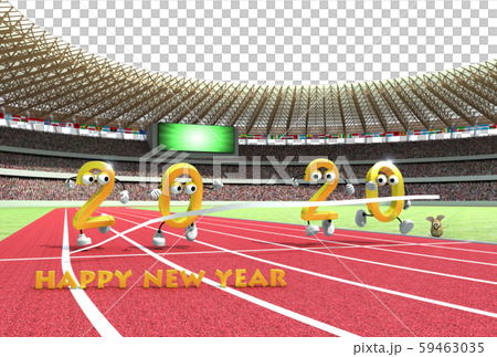 2020 New Year's card material Olympic year 59463035