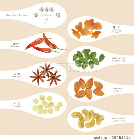 薬膳 / 漢方食材 / ひとさじイラスト-1 59463516