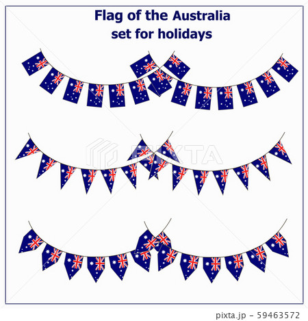 Set with flags of Australia. Happy Australia day background. Set with flags of Australia. Happy Australia day background. 59463572