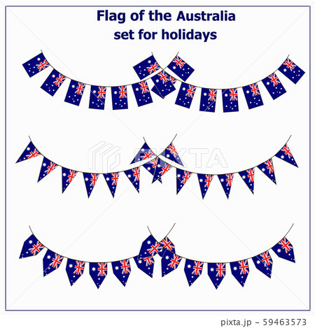 Set with flags of Australia. Happy Australia day background. 59463573