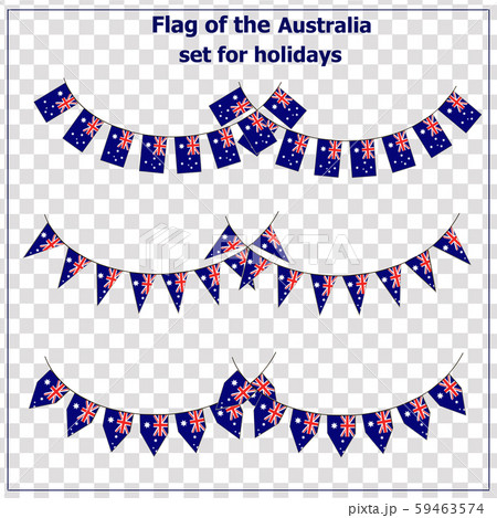 Set with flags of Australia. Happy Australia day background. Set with flags of Australia. Happy Australia day background. 59463574