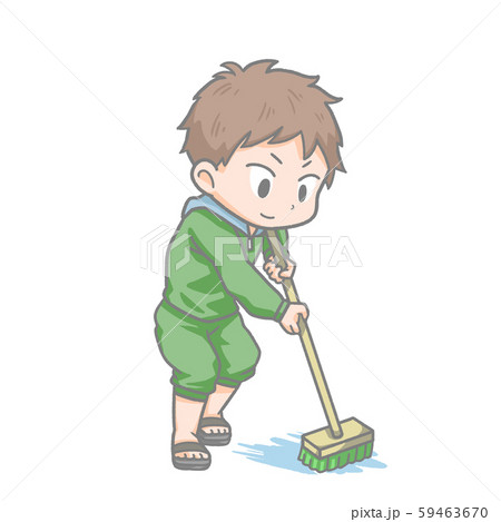 作業中の男性のイラストのイラスト素材