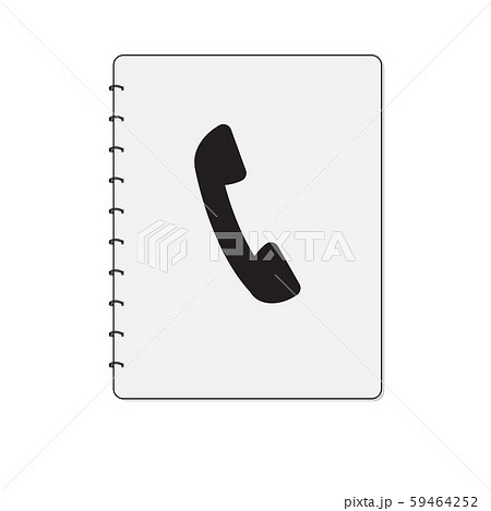 address book icon on white background. flat style. contact book icon for your web site design, logo, app, UI.  note or contact person symbol. address book sign.  59464252