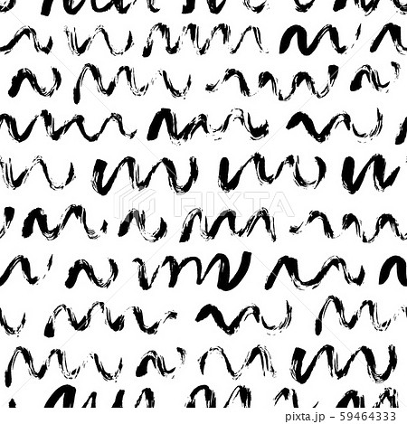 Curly waves hand drawn seamless pattern 59464333
