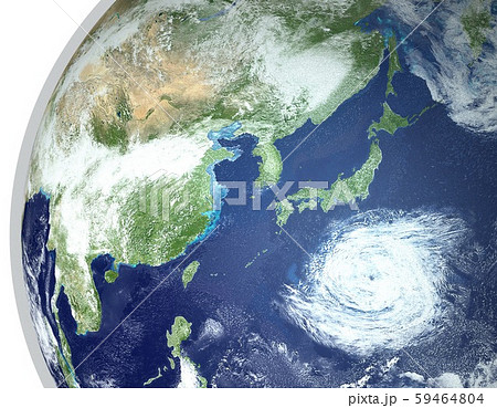 地球(日本付近に巨大台風) 59464804