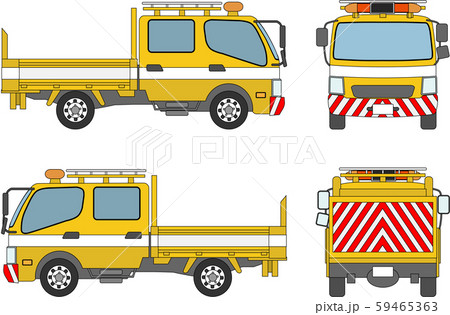 道路公団車両4縁取りのイラスト素材