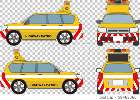 道路公団車両1縁取りのイラスト素材