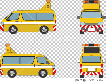 道路公団車両2縁取りのイラスト素材