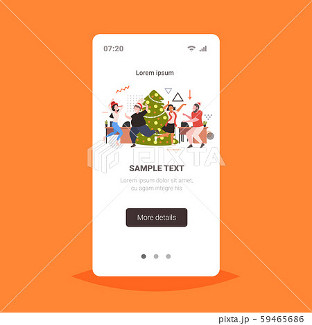 people dancing near christmas tree merry xmas happy new year holiday celebration concept office 59465686
