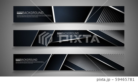 Collection of abstract banner backgrounds. Overlapping geometric shapes, dark blue, white lines. vector illustration of graphic design Collection of abstract banner backgrounds. Overlapping geometric shapes, dark blue, white lines. vector illustration of graphic design 59465781