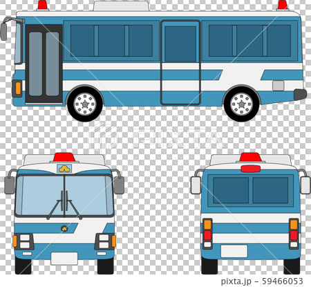 護送車縁取りのイラスト素材