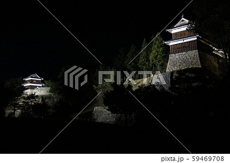 ■ 上田城 ■ ライトアップ ■ 尼ヶ淵の崖 ■ 南櫓、西櫓 ■ 真田幸村、真田昌幸 ■ 長野県  59469708