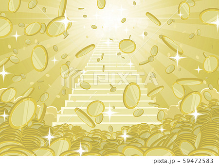 コインラッシュ8(無銘柄版)[階段+降り注ぐコイン+積み上がるコイン+放射+キラキラ大+フレア小] 59472583