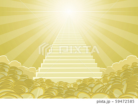 コインラッシュ8(無銘柄版)[階段+積み上がるコイン+放射] 59472585