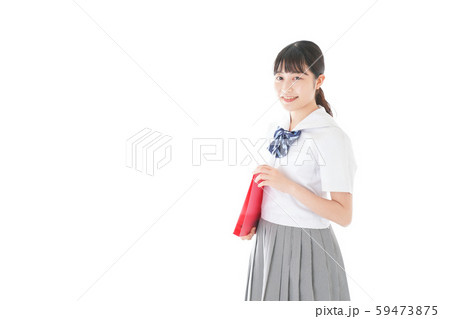 笑顔の制服を着た女子学生 笑顔の制服を着た女子学生 59473875