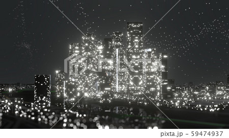 Abstract modern city at night. 3D illustration Abstract modern city at night. 3D illustration 59474937
