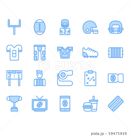 American football equipments and activities icon American football equipments and activities icon 59475939